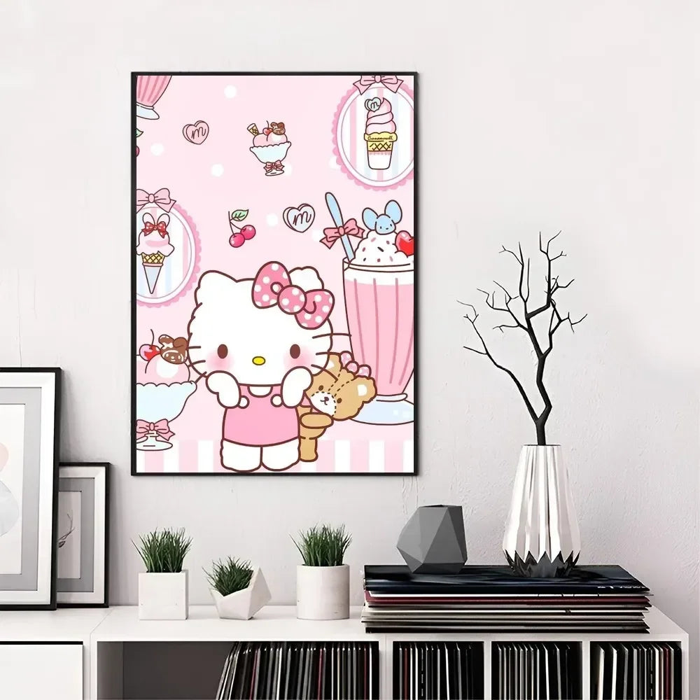 1pc K-Kawaii Kitty Cartoon poster