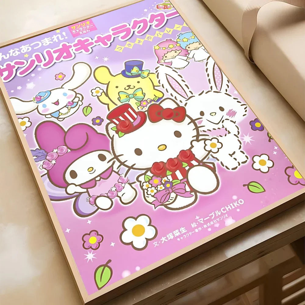 Sanrio Kuromi Hello Kitty HD Poster