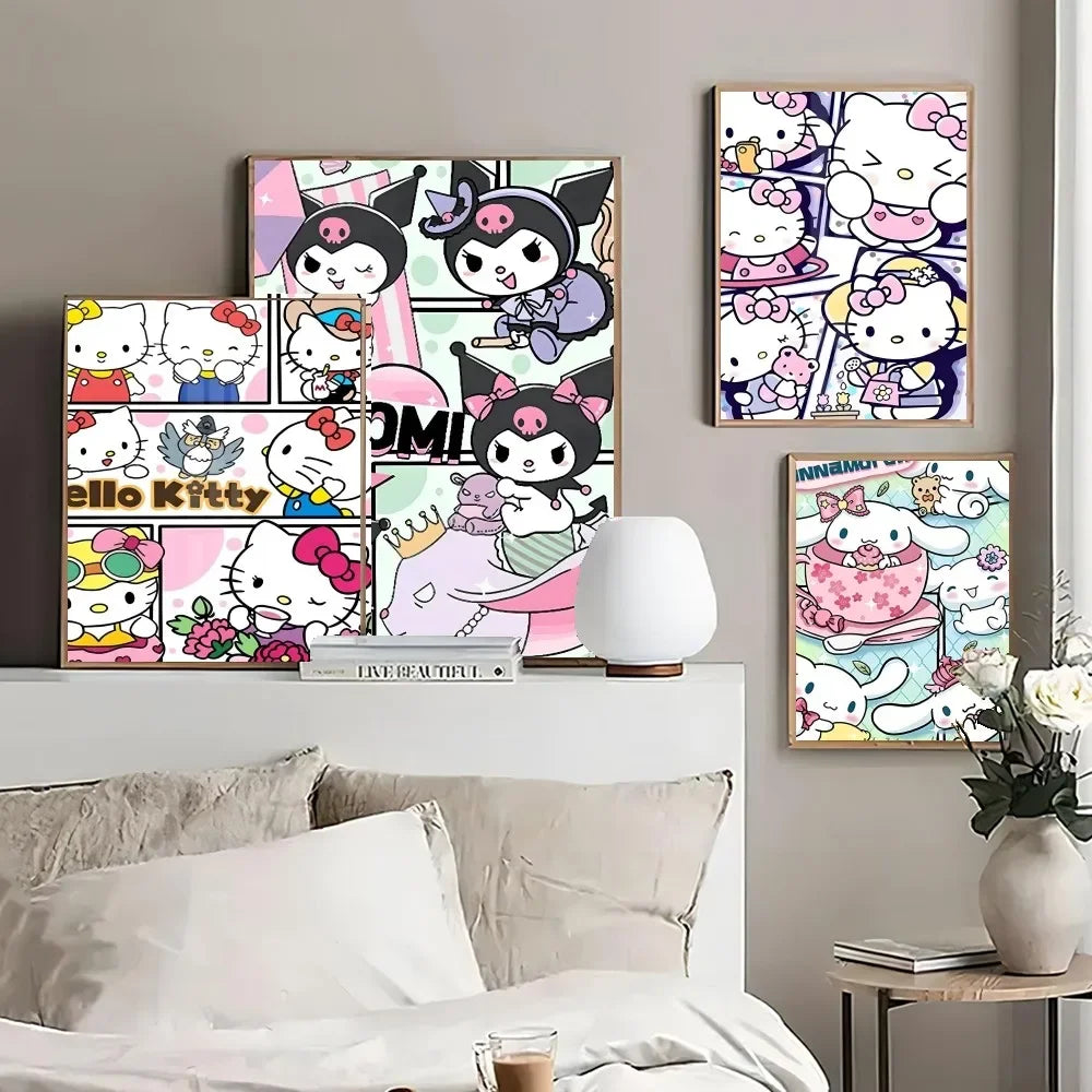 Sanrio Kuromi Hello Kitty HD Poster