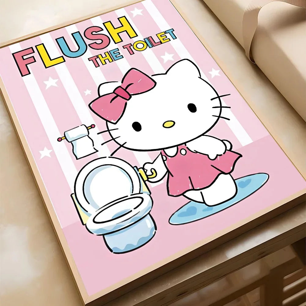 Sanrio Kuromi Hello Kitty HD Poster