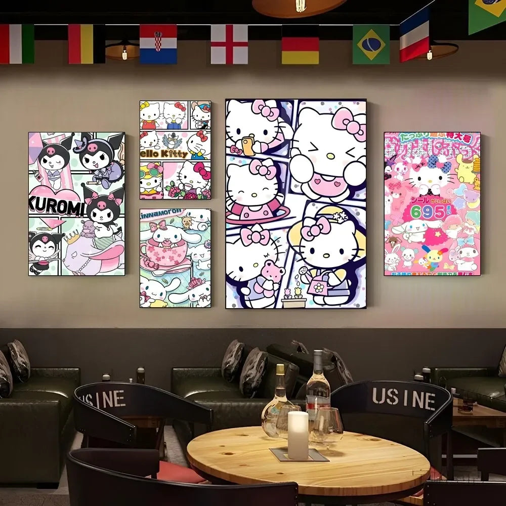 Sanrio Kuromi Hello Kitty HD Poster