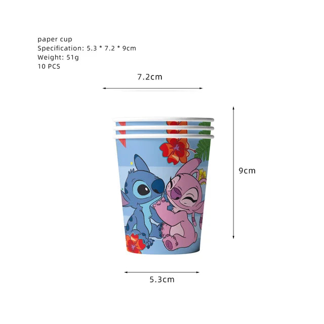 Disney Blue Stitch Birthday Party Supplies