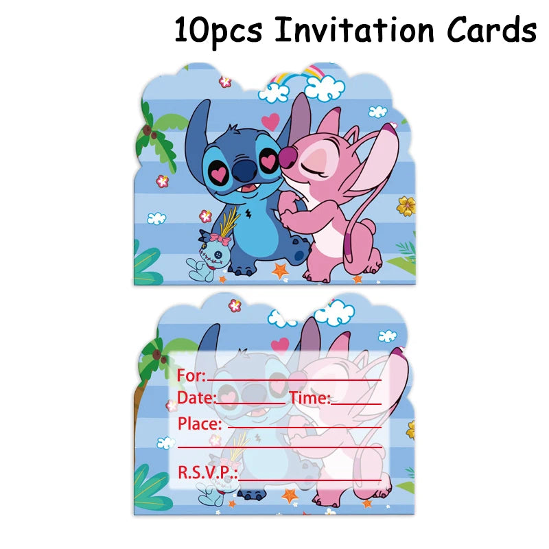 Disney Blue Stitch Birthday Party Supplies
