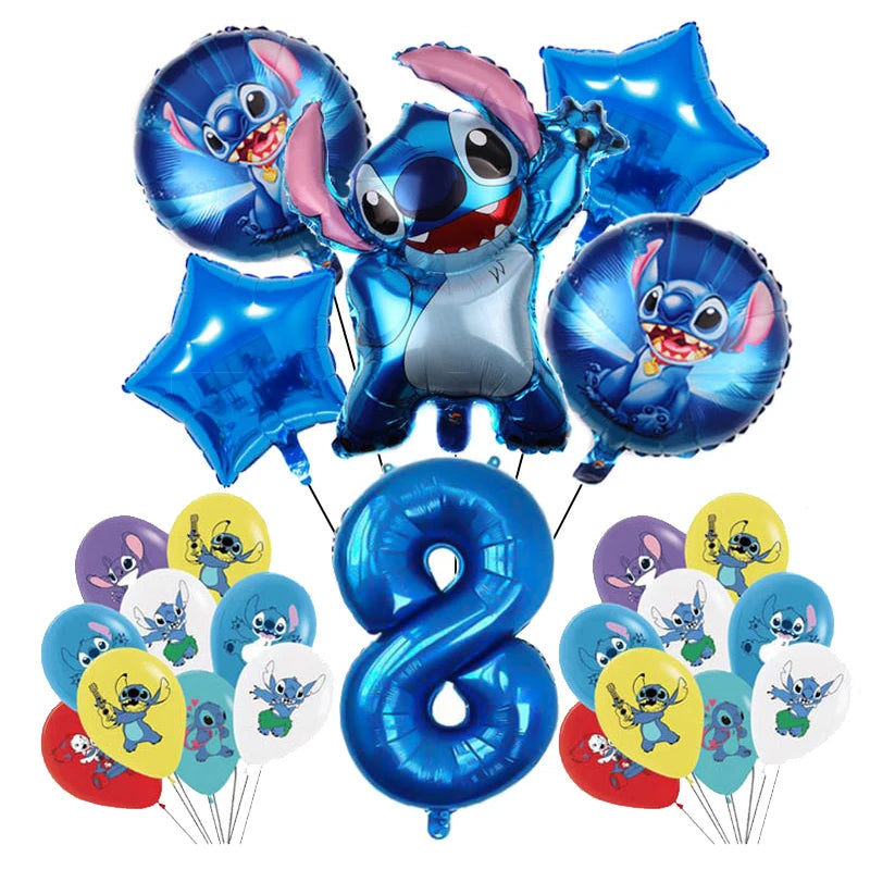 Disney Blue Stitch Birthday Party Supplies