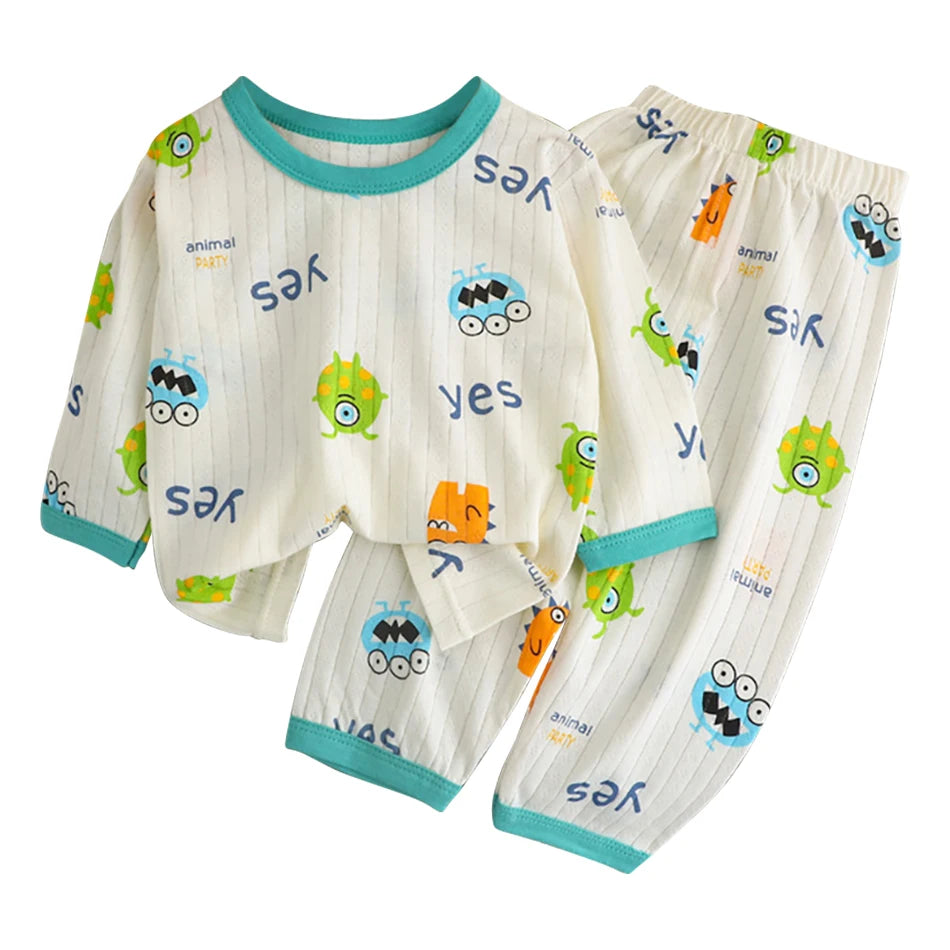 Cotton Long Sleeve and Pants Pajamas Set