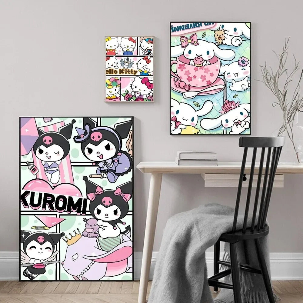 Sanrio Kuromi Hello Kitty HD Poster