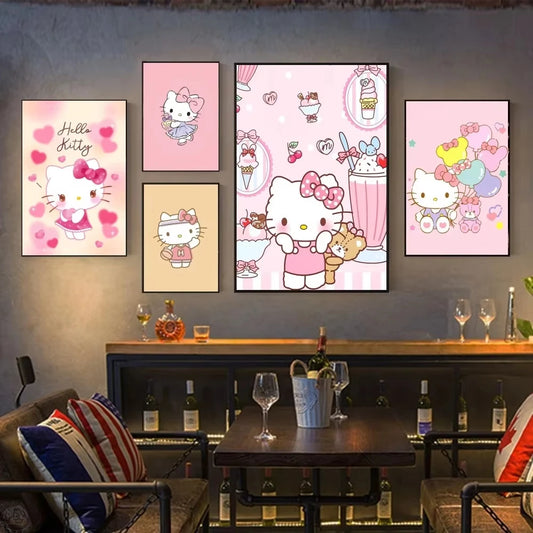 K-Kawaii Kitty Cartoon Poster