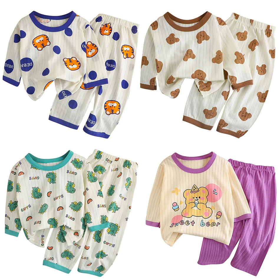 Cotton Long Sleeve and Pants Pajamas Set