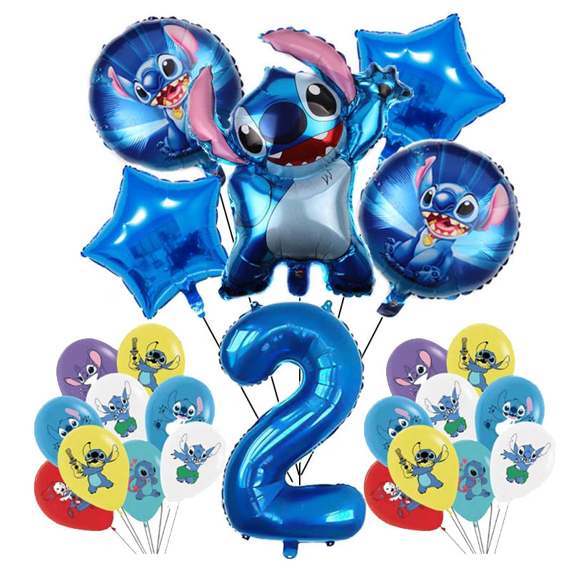 Disney Blue Stitch Birthday Party Supplies