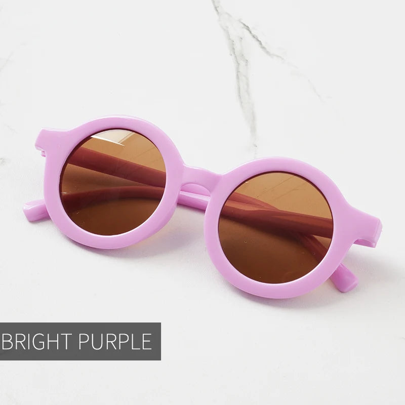 Children's sunglasses, inset style  round frame, 1-7 year old baby sunglasses, sun shading, sun protection