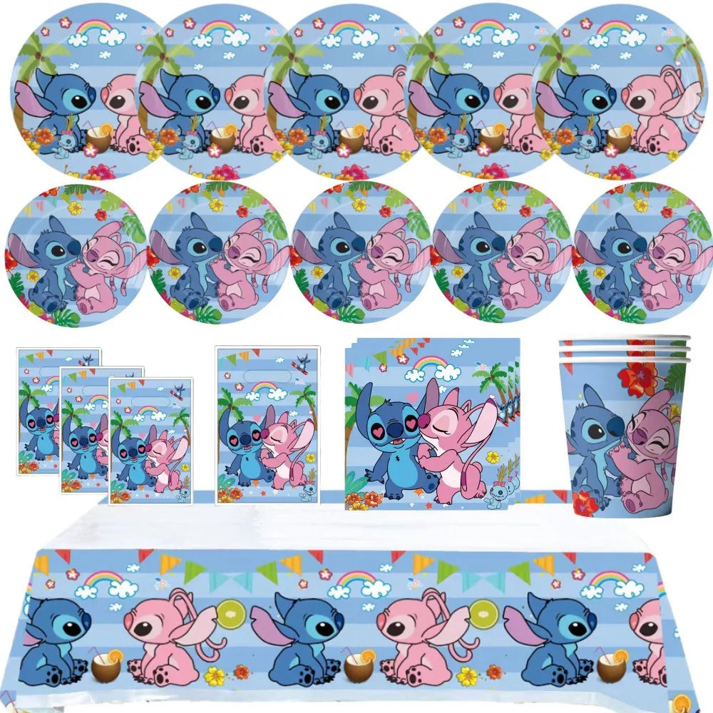 Disney Blue Stitch Birthday Party Supplies