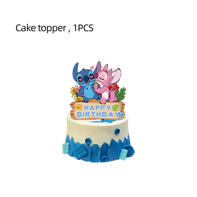 Disney Blue Stitch Birthday Party Supplies