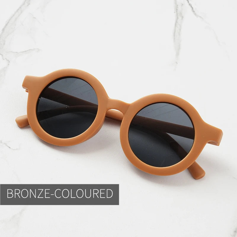 Children's sunglasses, inset style  round frame, 1-7 year old baby sunglasses, sun shading, sun protection
