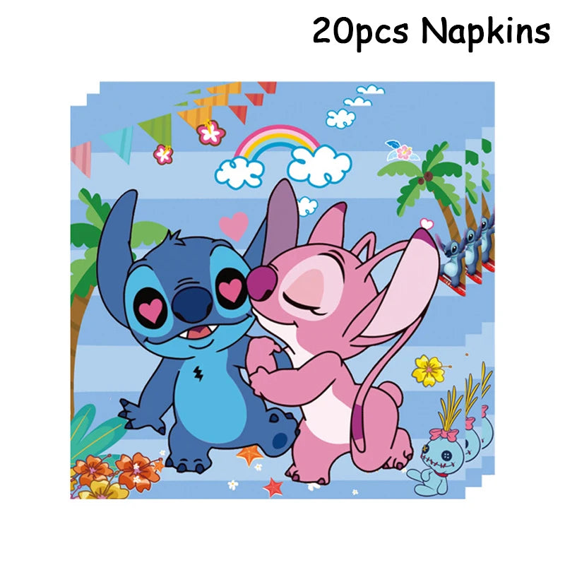 Disney Blue Stitch Birthday Party Supplies