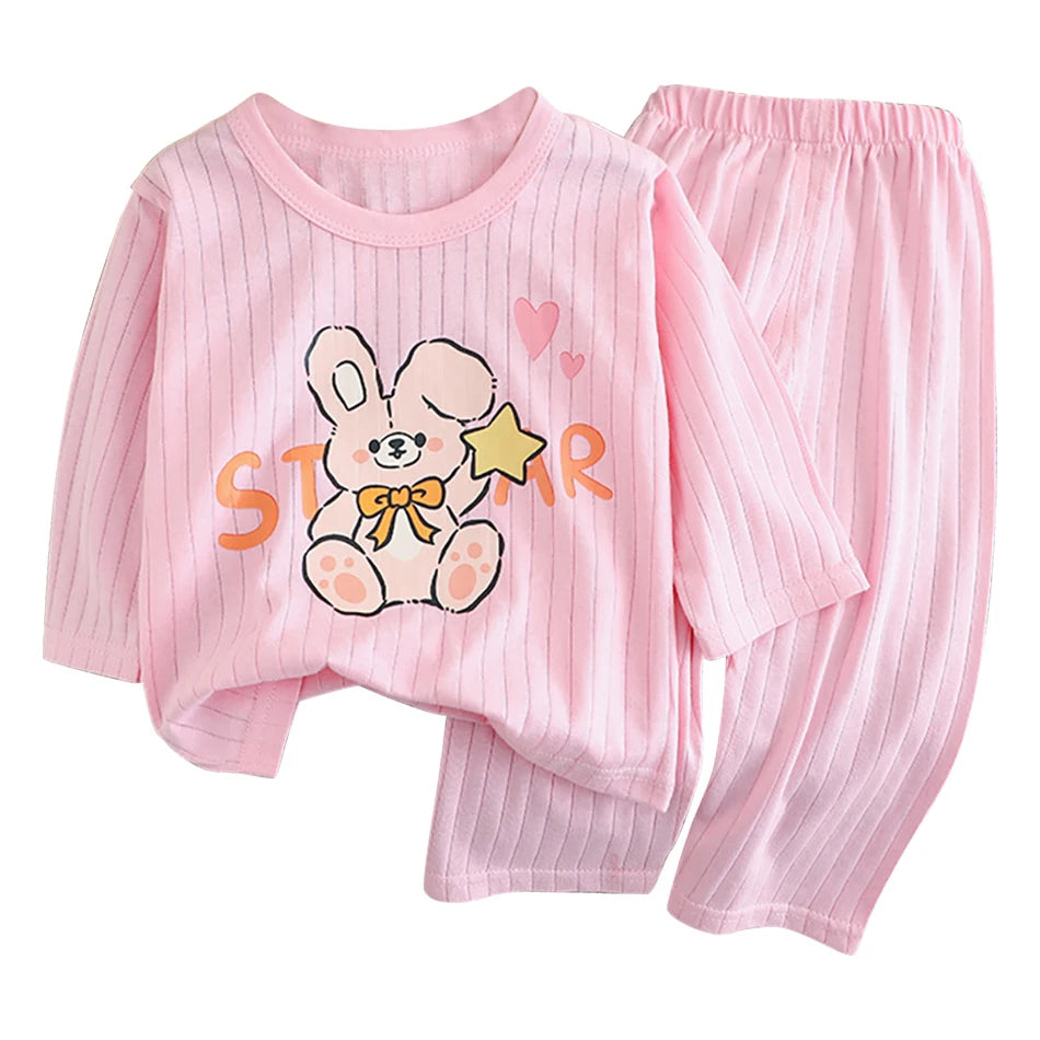 Cotton Long Sleeve and Pants Pajamas Set