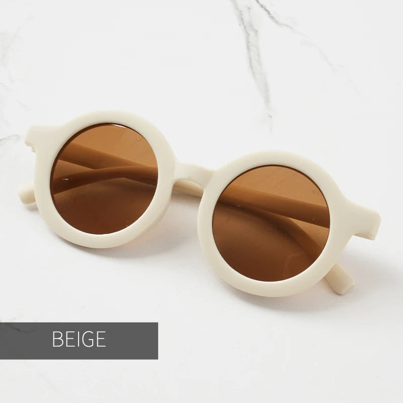 Children's sunglasses, inset style  round frame, 1-7 year old baby sunglasses, sun shading, sun protection