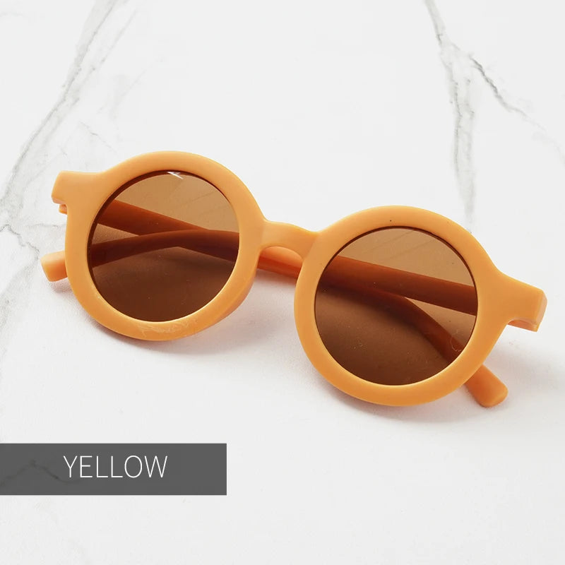 Children's sunglasses, inset style  round frame, 1-7 year old baby sunglasses, sun shading, sun protection