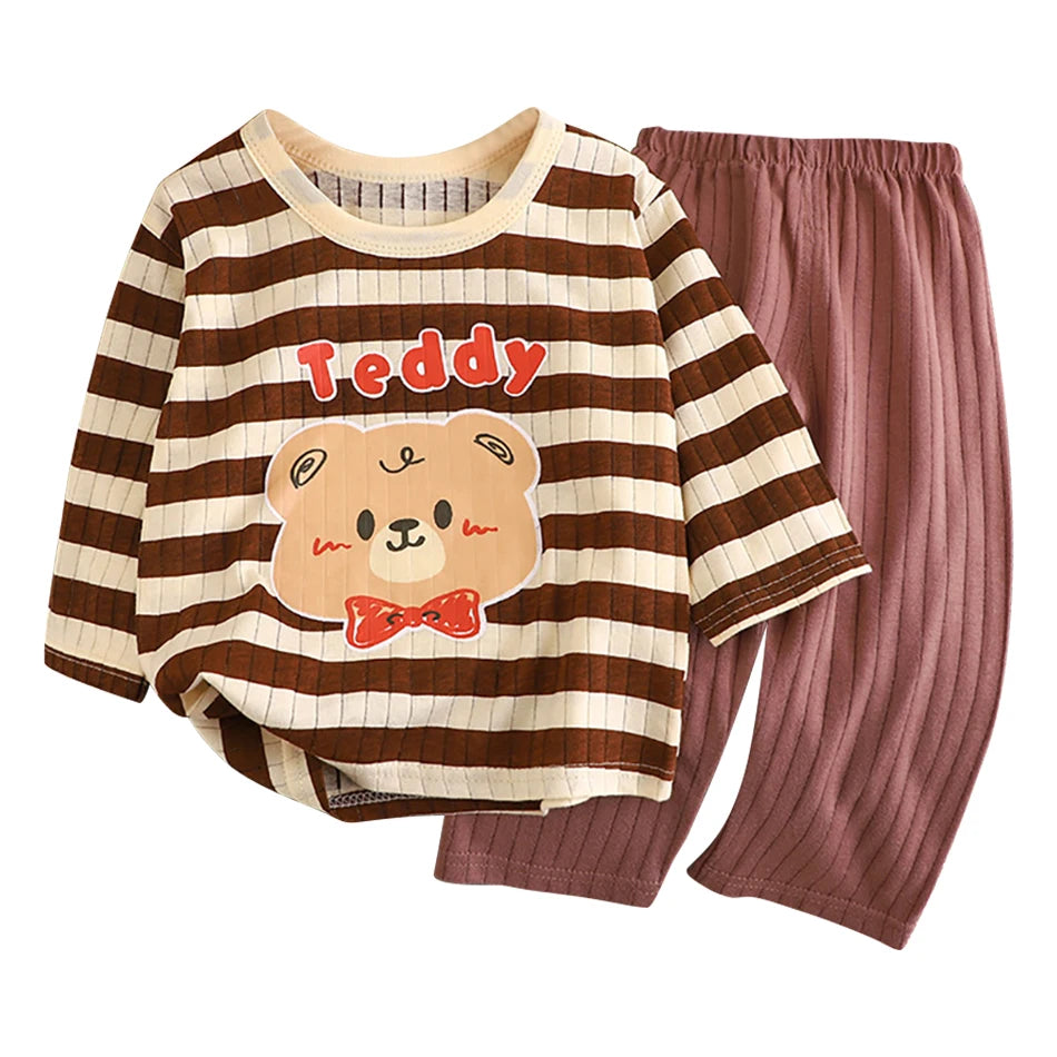 Cotton Long Sleeve and Pants Pajamas Set