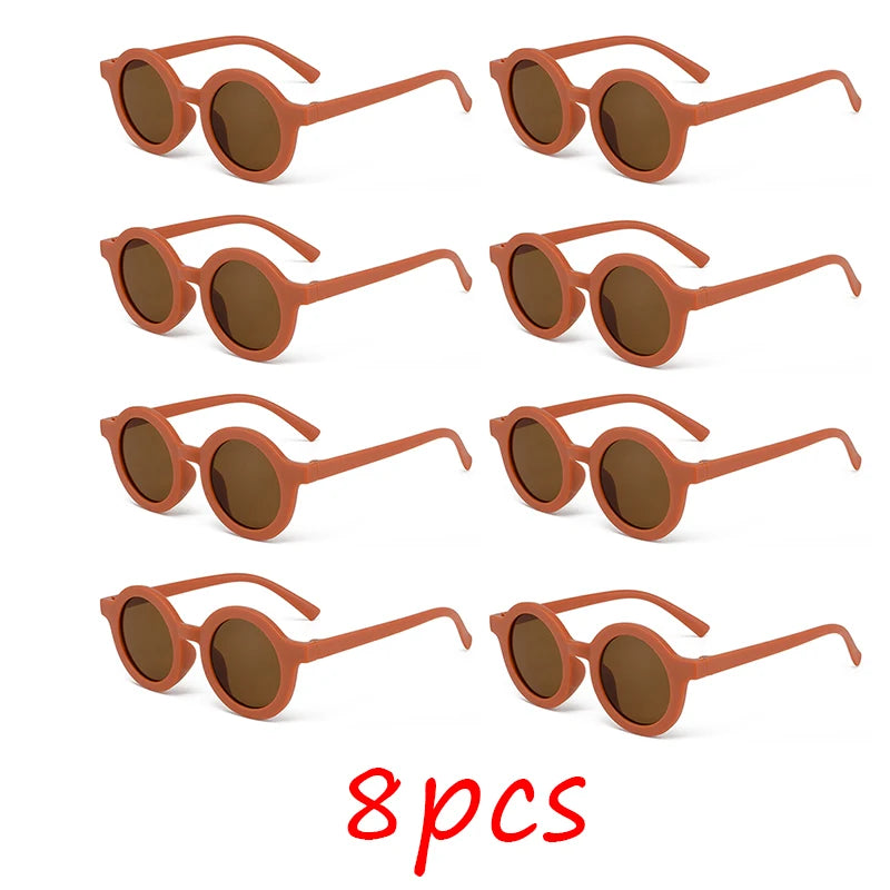Children's sunglasses, inset style  round frame, 1-7 year old baby sunglasses, sun shading, sun protection