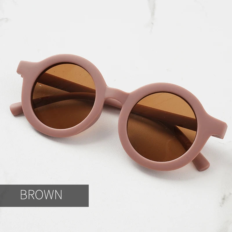 Children's sunglasses, inset style  round frame, 1-7 year old baby sunglasses, sun shading, sun protection