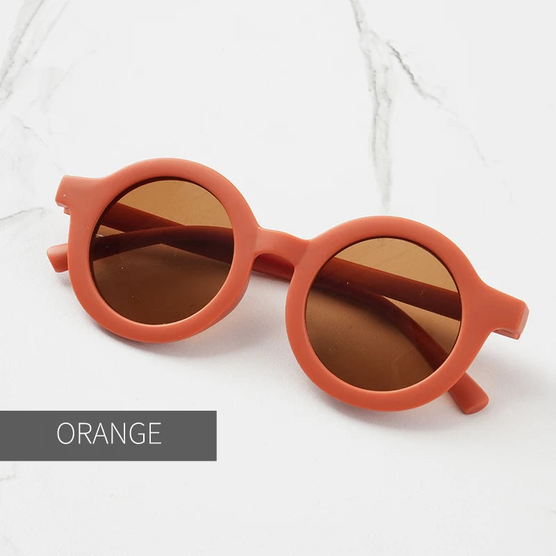 Children's sunglasses, inset style  round frame, 1-7 year old baby sunglasses, sun shading, sun protection