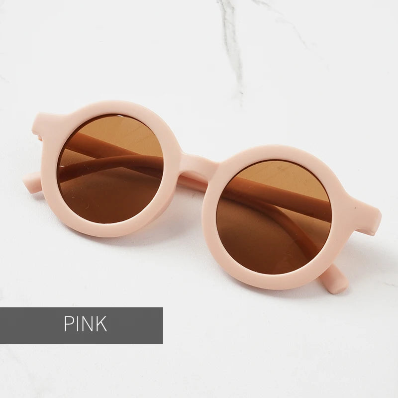 Children's sunglasses, inset style  round frame, 1-7 year old baby sunglasses, sun shading, sun protection