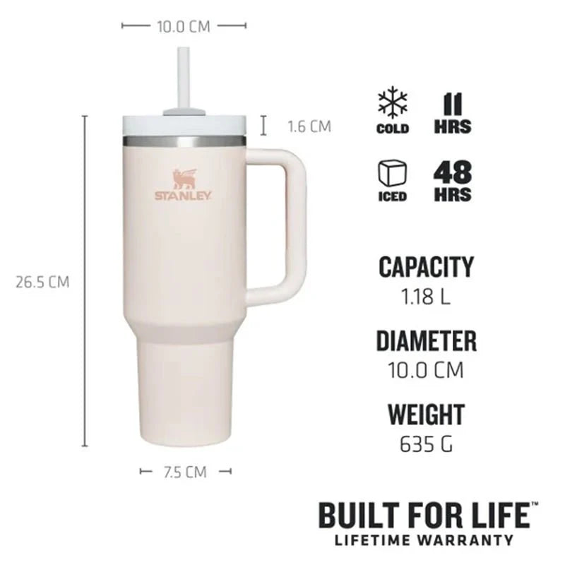 STANLEY Quencher H2.0 FlowState Tumbler 40oz (Rose Quartz)