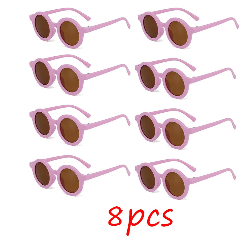 Children's sunglasses, inset style  round frame, 1-7 year old baby sunglasses, sun shading, sun protection
