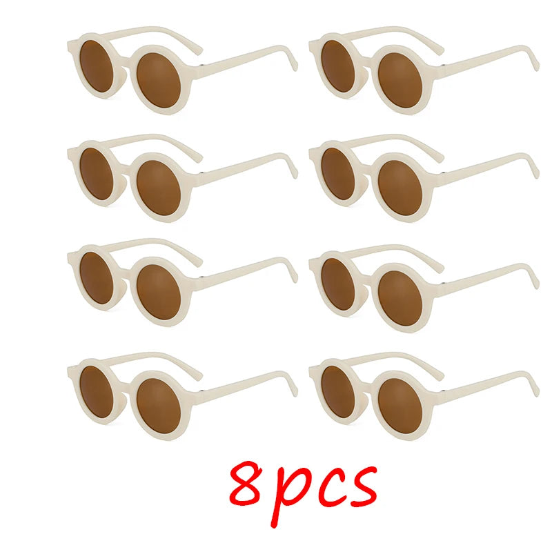 Children's sunglasses, inset style  round frame, 1-7 year old baby sunglasses, sun shading, sun protection