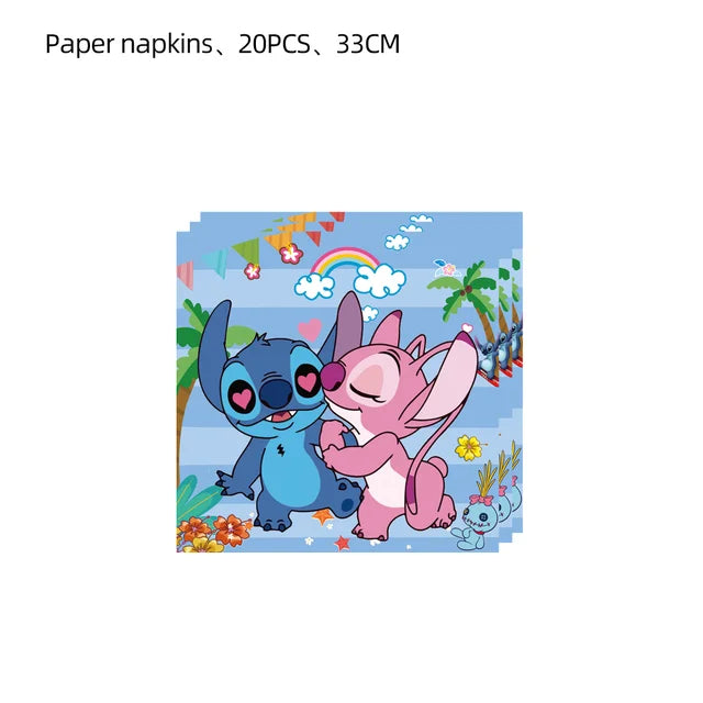 Disney Blue Stitch Birthday Party Supplies