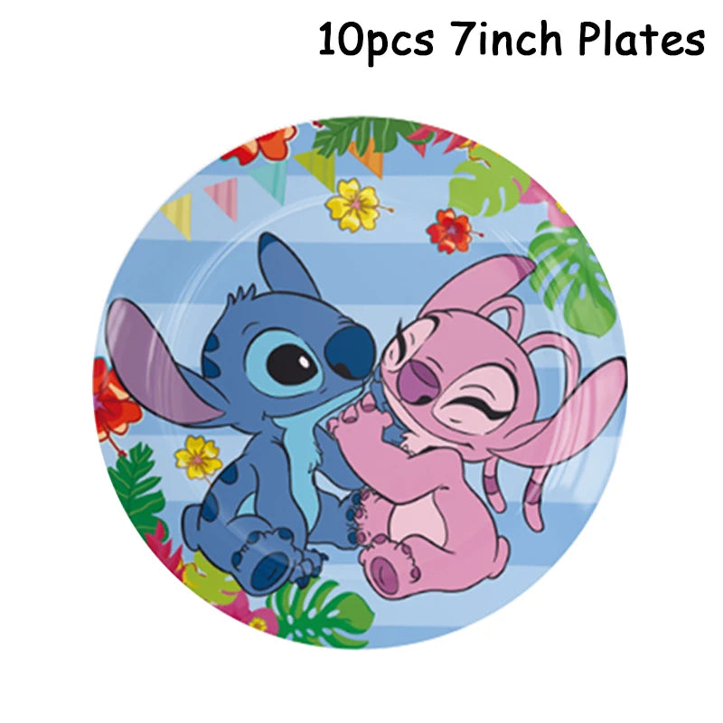 Disney Blue Stitch Birthday Party Supplies