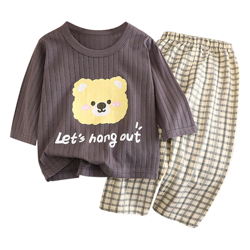 Cotton Long Sleeve and Pants Pajamas Set