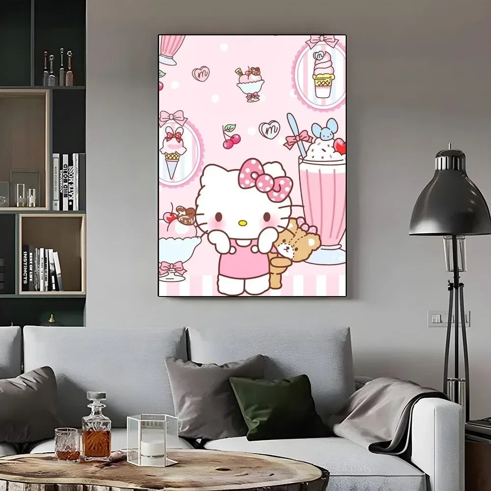 1pc K-Kawaii Kitty Cartoon poster