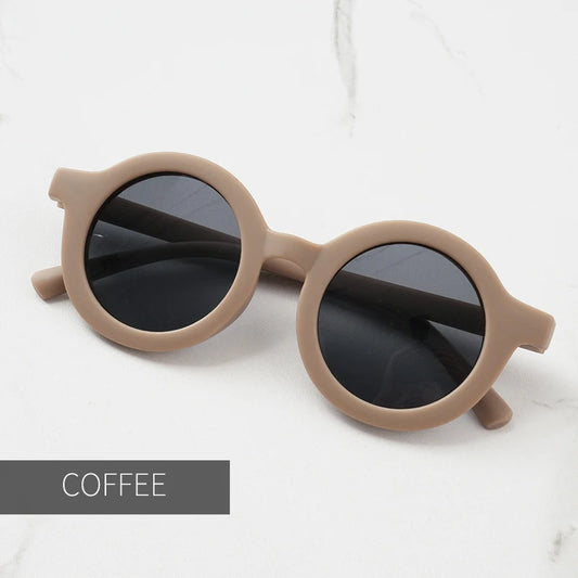 Children's sunglasses, inset style  round frame, 1-7 year old baby sunglasses, sun shading, sun protection