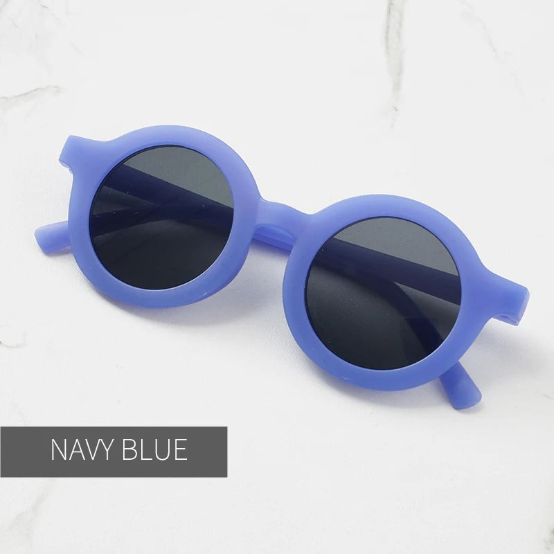 Children's sunglasses, inset style  round frame, 1-7 year old baby sunglasses, sun shading, sun protection