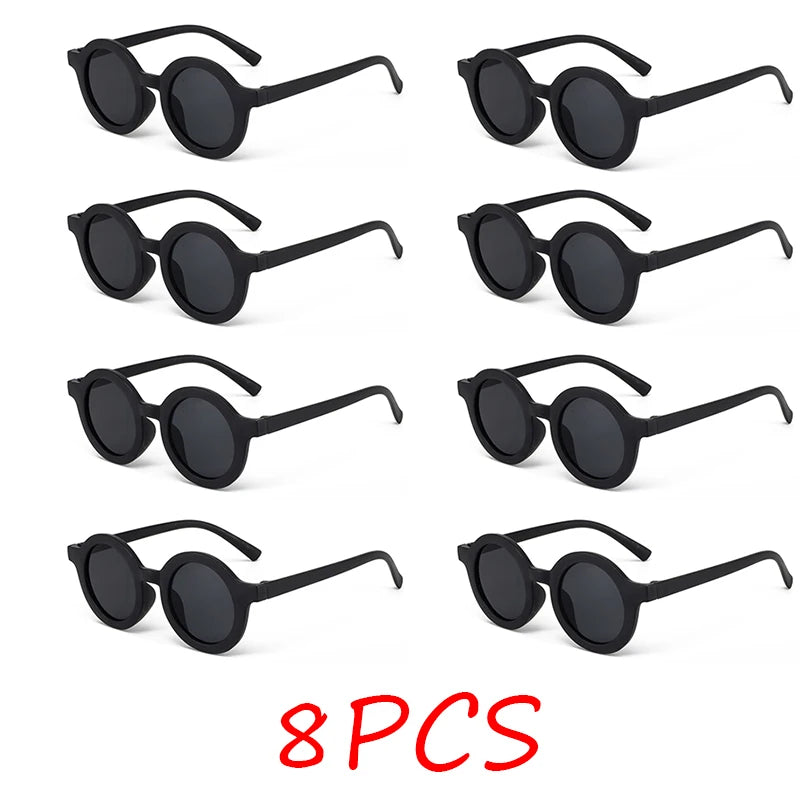 Children's sunglasses, inset style  round frame, 1-7 year old baby sunglasses, sun shading, sun protection