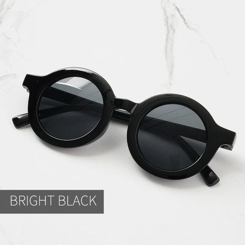 Children's sunglasses, inset style  round frame, 1-7 year old baby sunglasses, sun shading, sun protection
