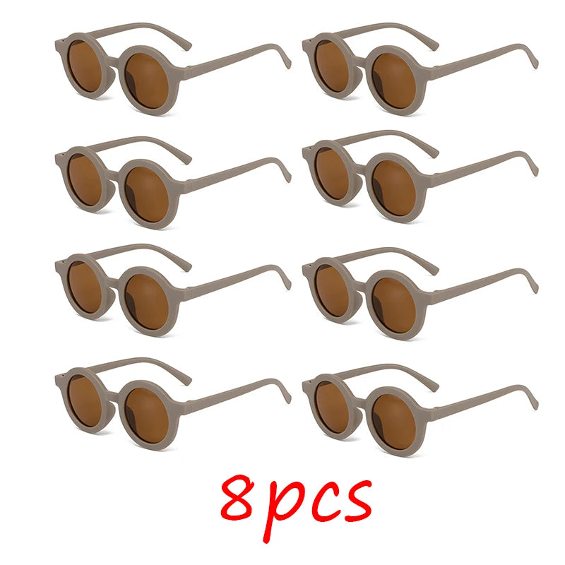 Children's sunglasses, inset style  round frame, 1-7 year old baby sunglasses, sun shading, sun protection