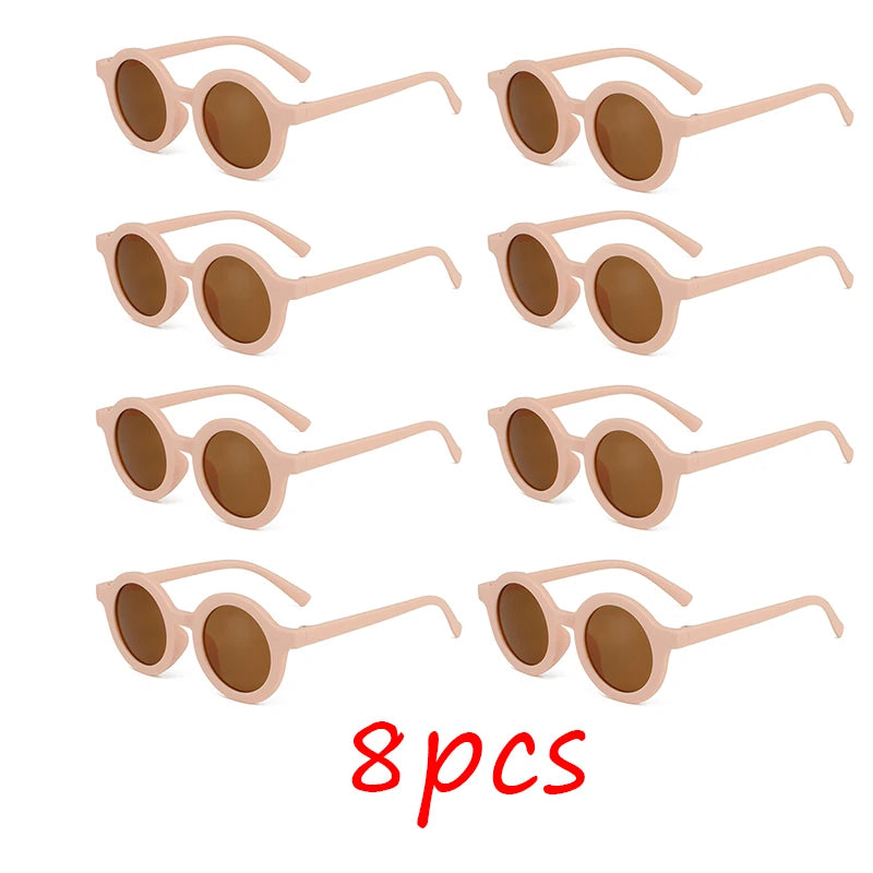 Children's sunglasses, inset style  round frame, 1-7 year old baby sunglasses, sun shading, sun protection