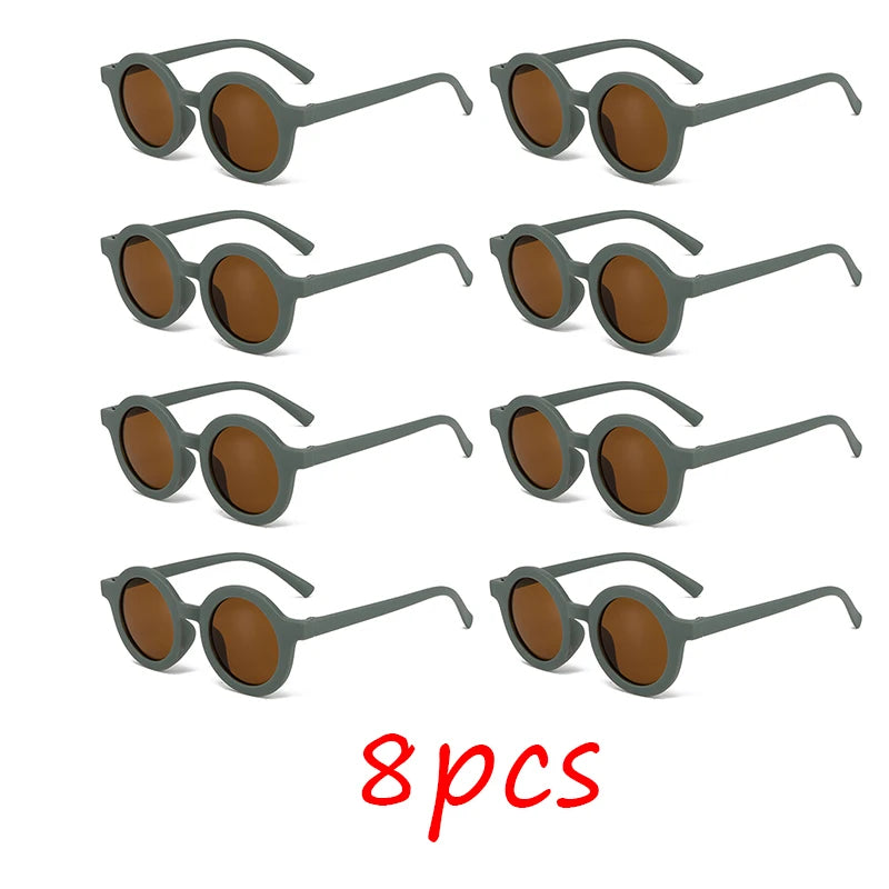 Children's sunglasses, inset style  round frame, 1-7 year old baby sunglasses, sun shading, sun protection
